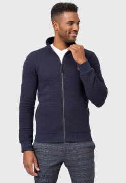 Indicode Jeans Bermie - Sweater Met Rits - Navy -Indicode Jeans Verkoop 2e66a2a5feb74eb2a2b1023b62e3709d