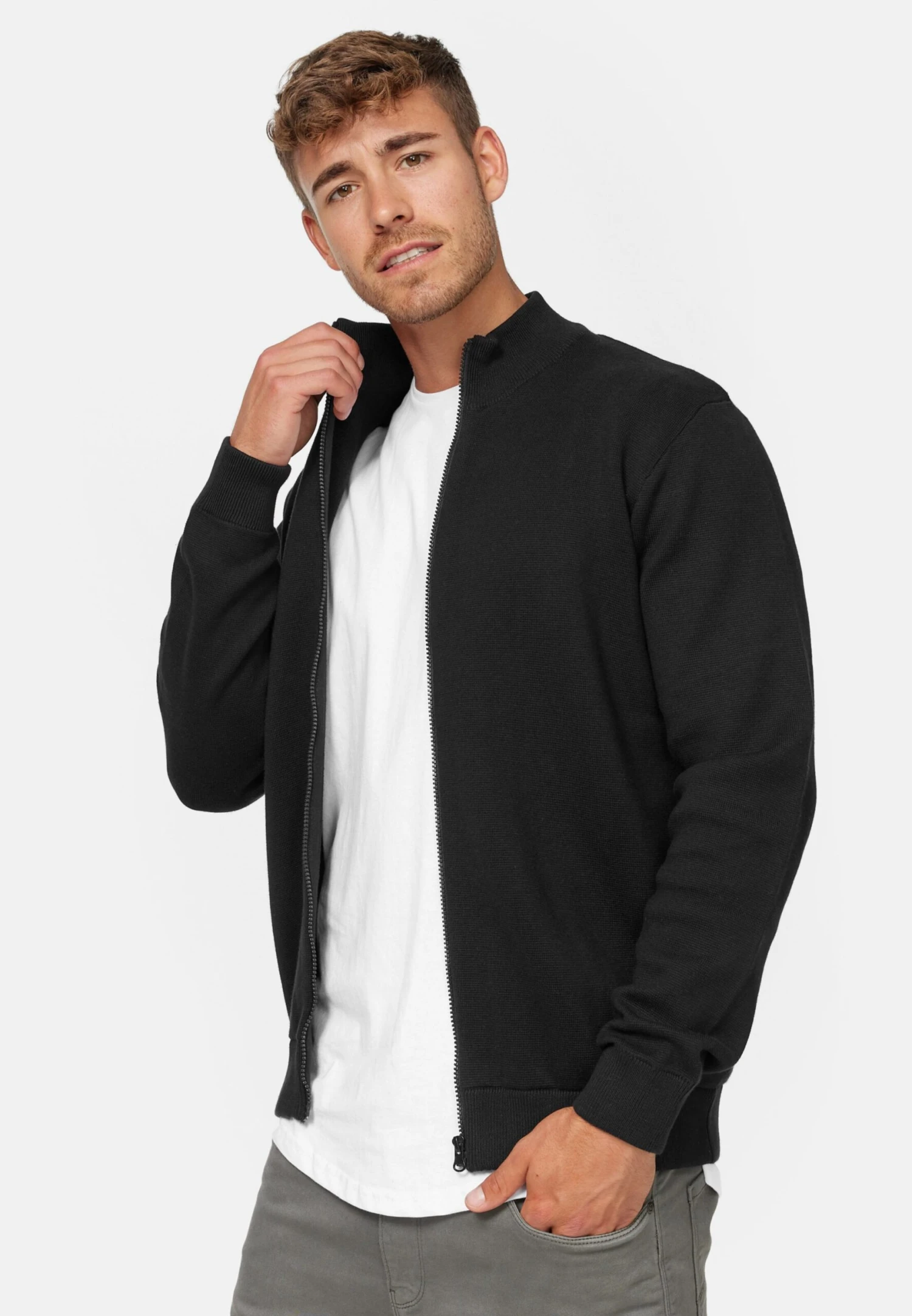 Indicode Jeans Coltruien Trui Marco Heren Zwart 2 Indicode Jeans Coltruien Trui Marco Heren Zwart - Image 2