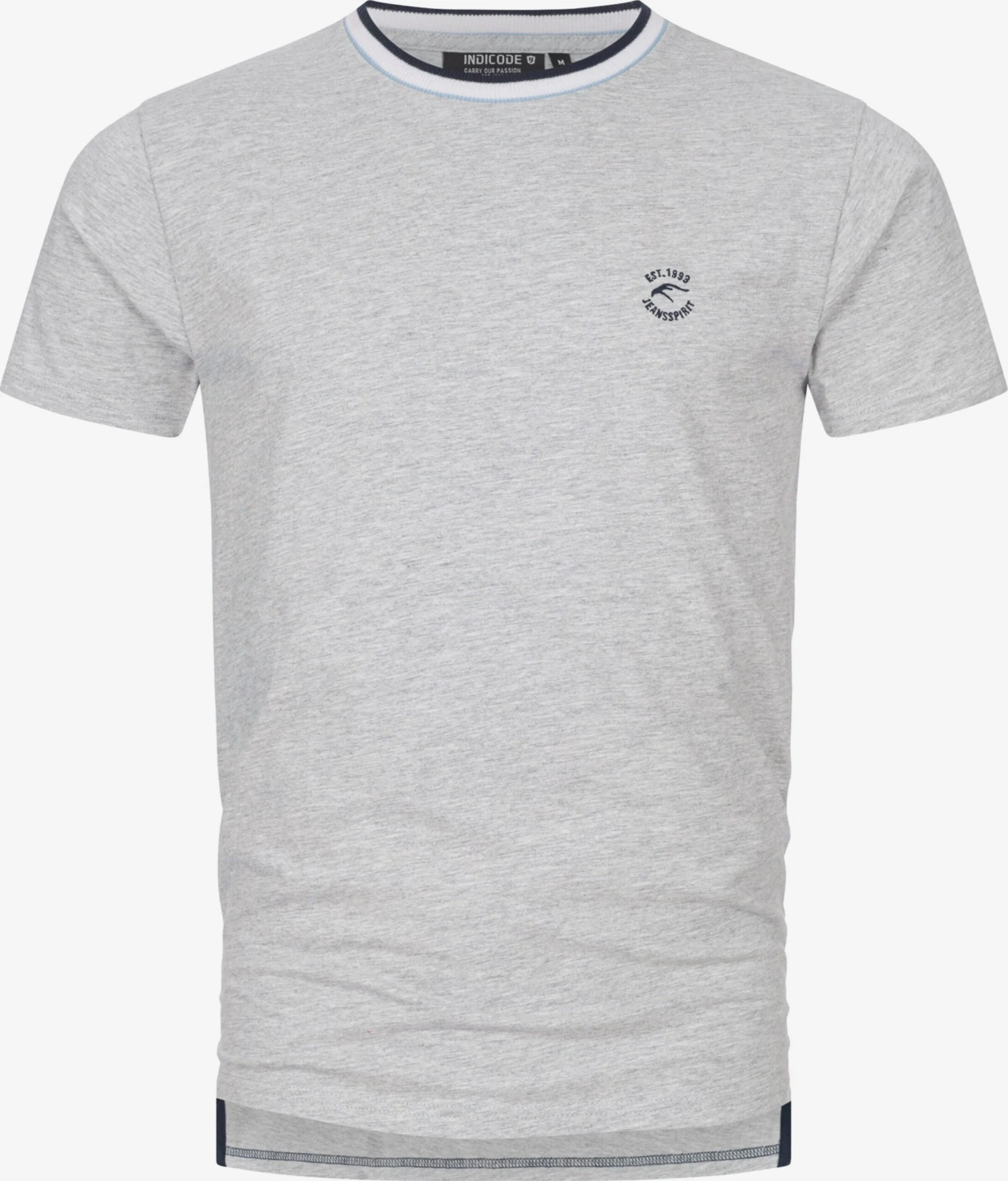 Indicode Jeans T-shirts Shirt Atlas Heren Grijs 1 Indicode Jeans T-shirts Shirt Atlas Heren Grijs