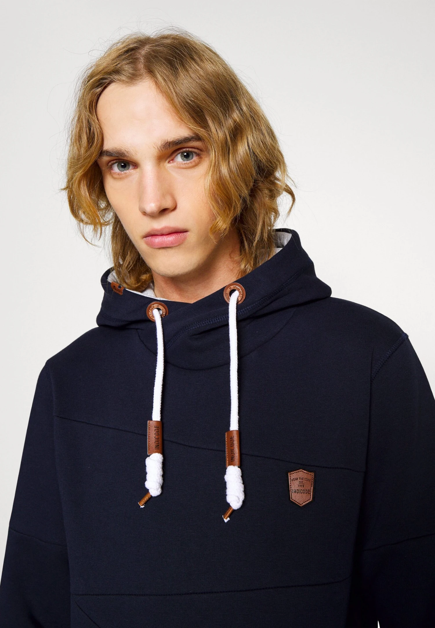 Indicode Jeans Hoodie - Navy 4 Indicode Jeans Hoodie - Navy - Image 4