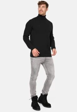 Indicode Jeans Coltruien Trui Saini Heren Zwart -Indicode Jeans Verkoop 315101babb1223cc1e61816fc51d6357