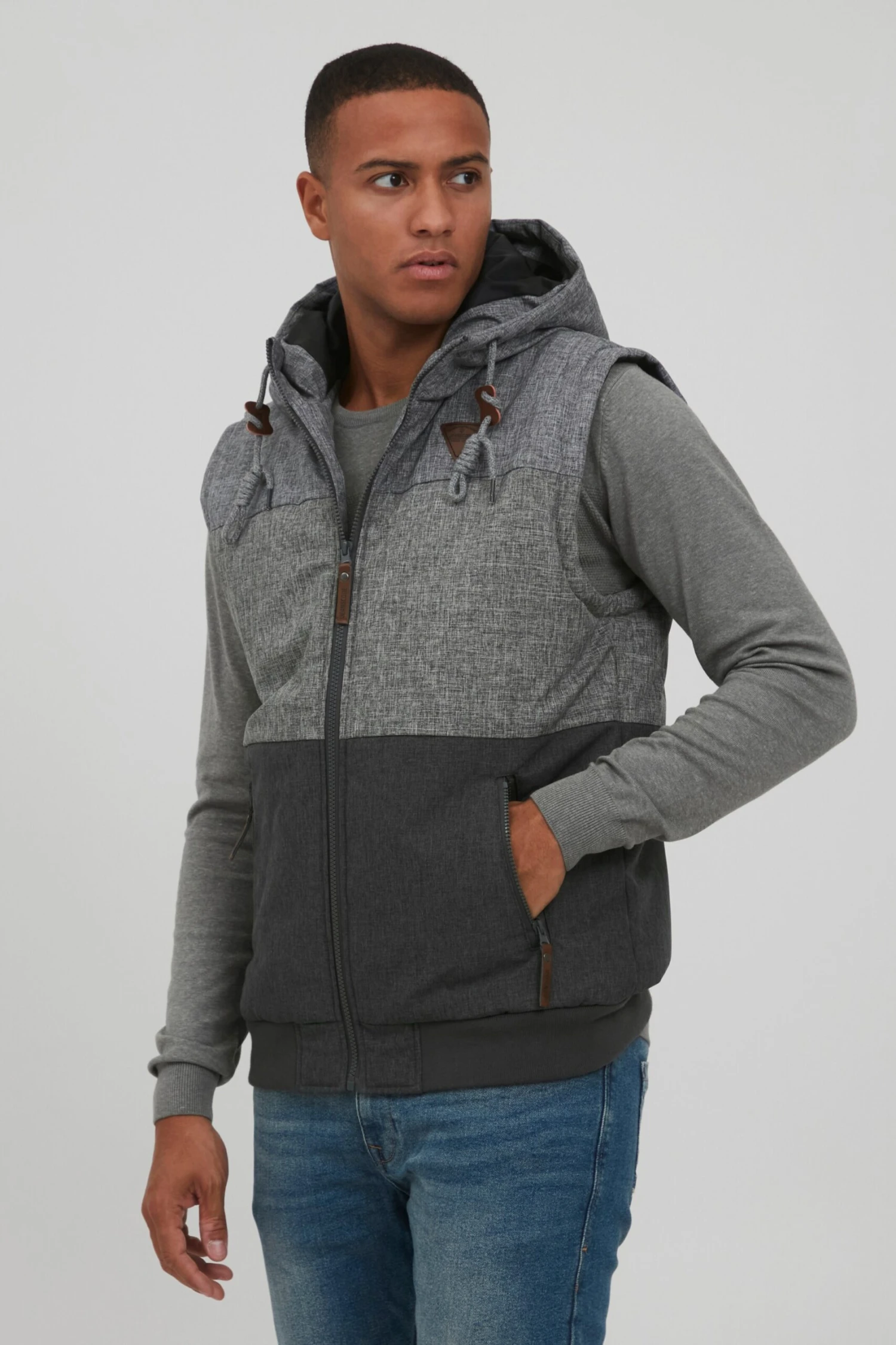 Indicode Jeans Bodywarmers Bodywarmer LECTER Heren Grijs 2 Indicode Jeans Bodywarmers Bodywarmer LECTER Heren Grijs - Image 2