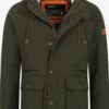 Indicode Jeans Winterjassen Winterjas West Heren Donkergroen