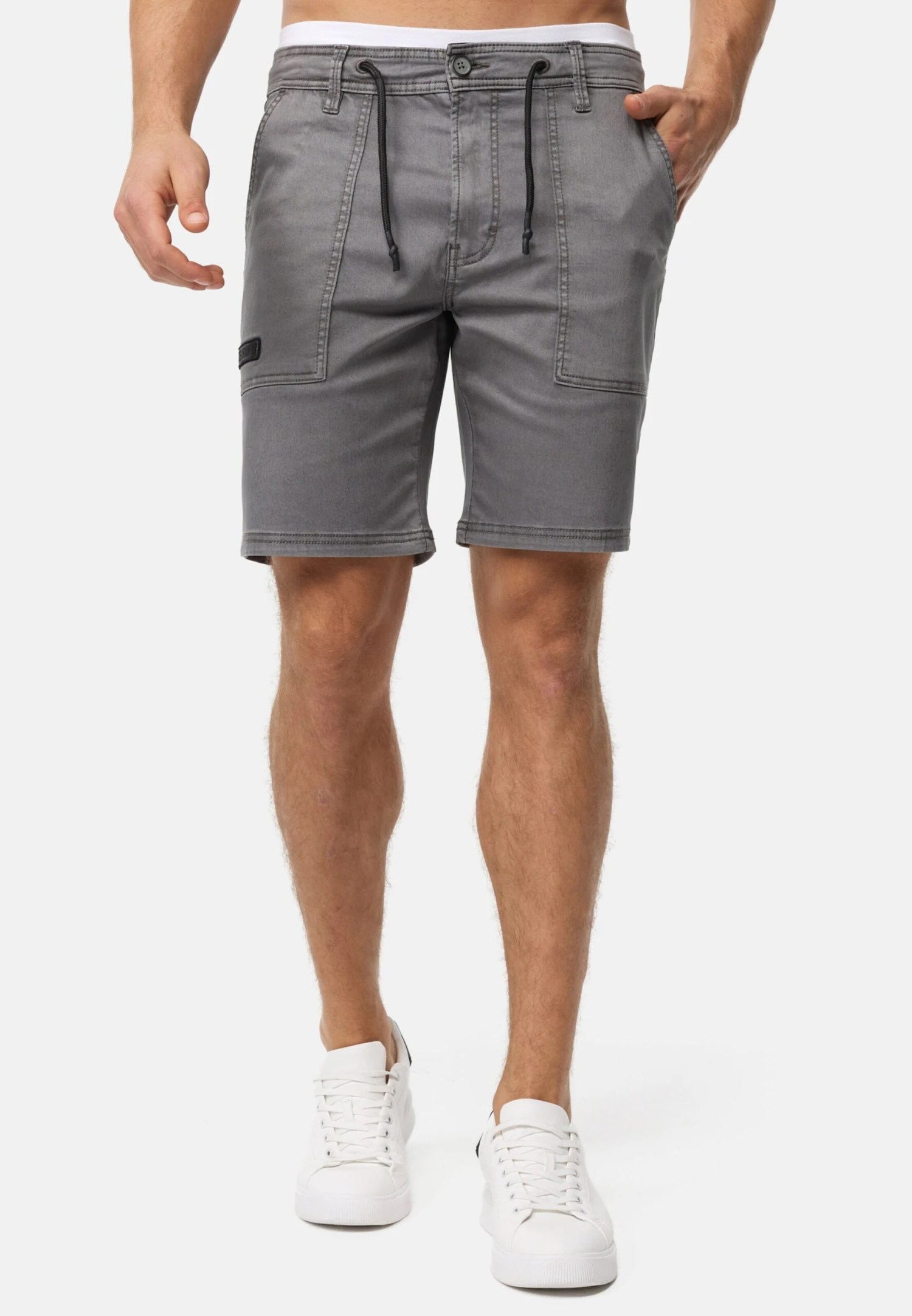 Indicode Jeans Shorts Regular Broek Diago Heren Grijs 2 Indicode Jeans Shorts Regular Broek Diago Heren Grijs - Image 2