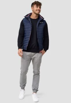 Indicode Jeans Bodywarmers Bodywarmer Leach Heren Donkerblauw -Indicode Jeans Verkoop 3586c914e3d194205a455685c94f3c0c