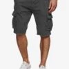 Indicode Jeans Cargo Shorts Regular Cargobroek Monroe Cargo ZA Heren Donkergrijs