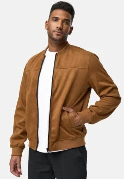 Indicode Jeans Imitatieleren Jas - Camel