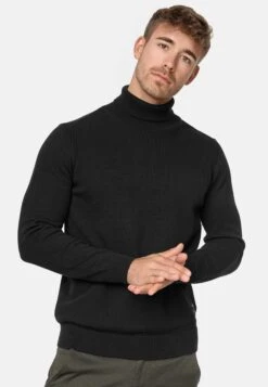 Indicode Jeans Coltruien Trui Heren Zwart -Indicode Jeans Verkoop 370e00beabe04290360f902aa5fac391