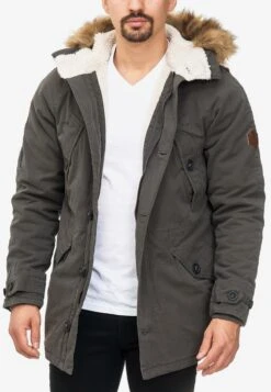 Indicode Jeans Parkas Winterparka Fann Heren Donkergrijs -Indicode Jeans Verkoop 3785b962de66d7906cfd12e48112eca9