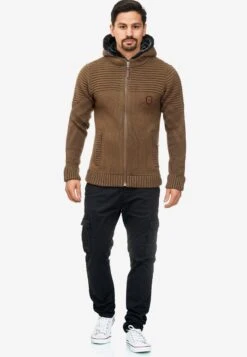 Indicode Jeans Vesten Gebreid Vest Lothian Heren Bruin -Indicode Jeans Verkoop 380e2d3023ffe31a3adb91cb3eacb313