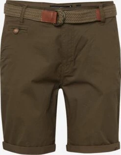 Indicode Jeans Shorts Regular Broek Conor Heren Olijfgroen