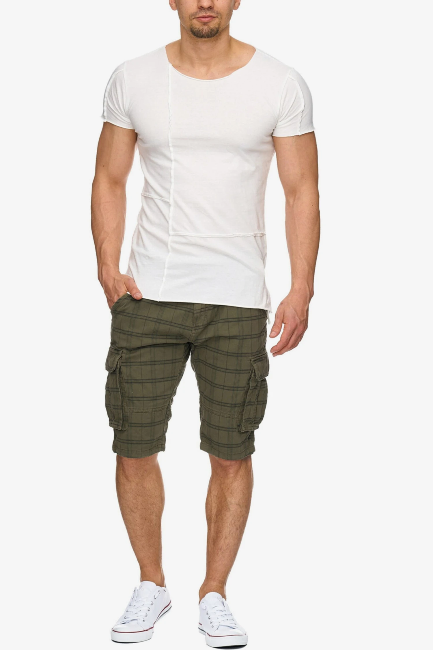 Indicode Jeans Cargo Shorts Regular Cargobroek Heren Groen 4 Indicode Jeans Cargo Shorts Regular Cargobroek Heren Groen - Image 4