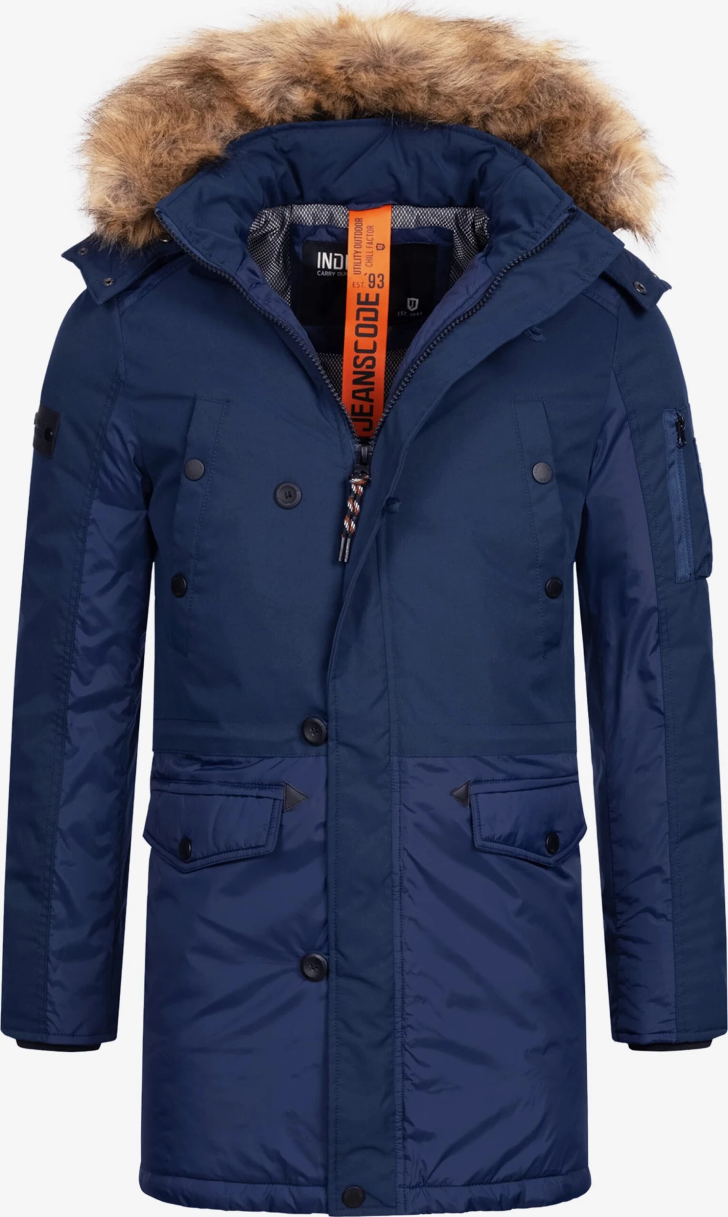Indicode Jeans Parkas Winterparka Jarl Heren Blauw 1 Indicode Jeans Parkas Winterparka Jarl Heren Blauw