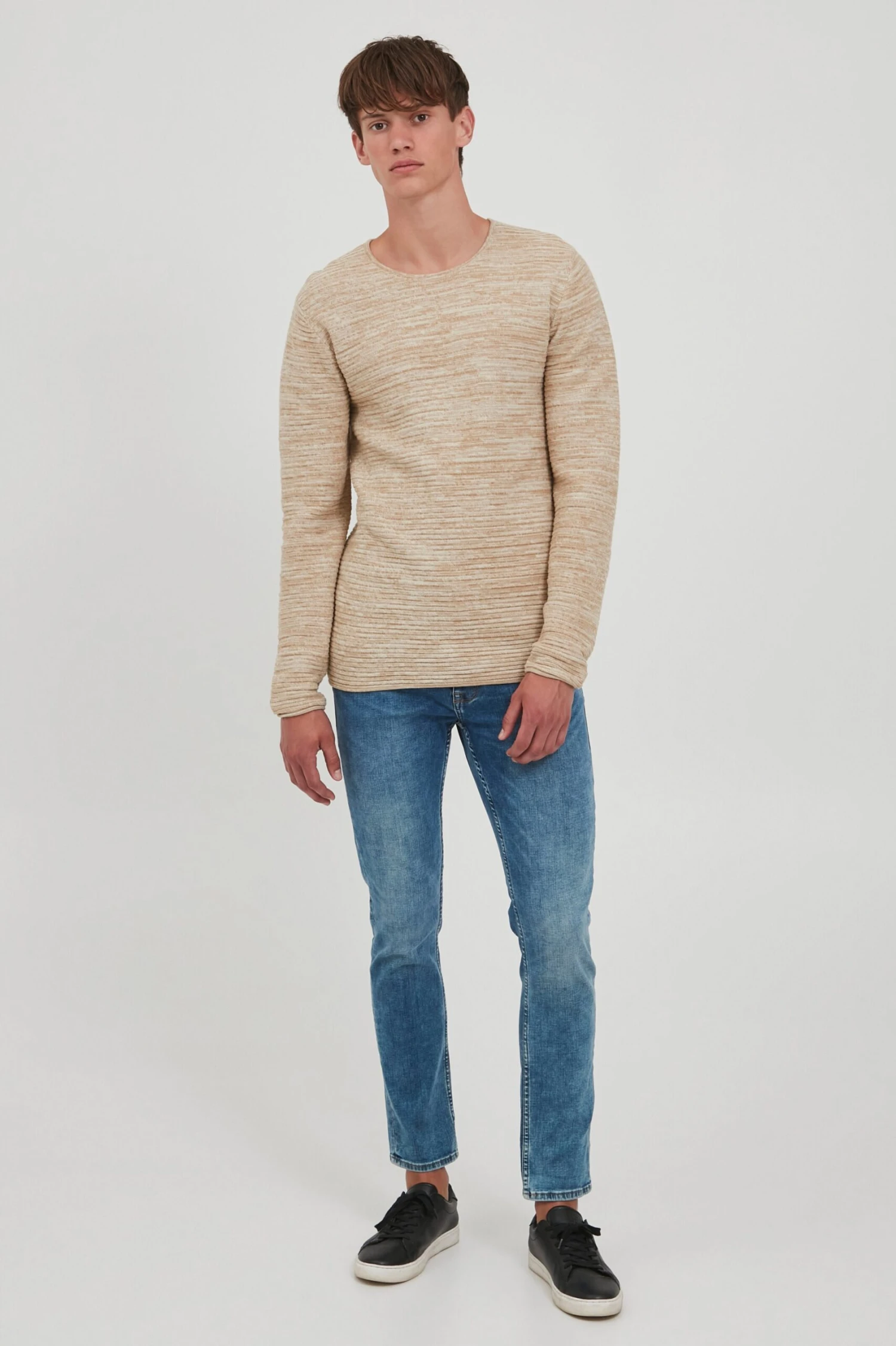 Indicode Jeans Crewneck Truien Trui Bayne Heren Beige 3 Indicode Jeans Crewneck Truien Trui Bayne Heren Beige - Image 3