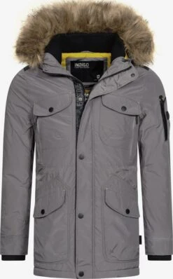 Indicode Jeans Parkas Winterparka Carpelan Heren Grijs