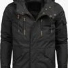 Indicode Jeans Winterjassen Winterjas Elmhurts Heren Zwart