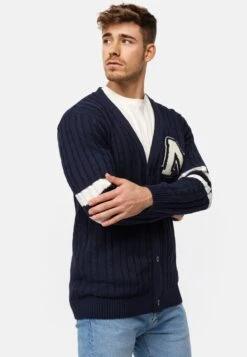 Indicode Jeans Vesten Gebreid Vest INJose Heren Marine / Wit -Indicode Jeans Verkoop 3ef098c73825aff0f1a0542fa935bbf4