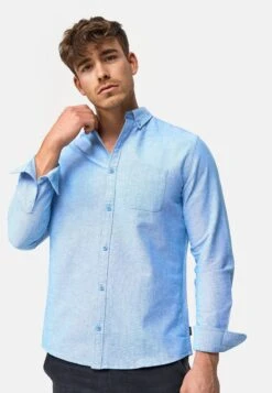 Indicode Jeans Langarm Kepner - Overhemd - Teal