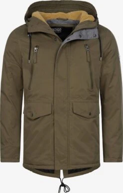 Indicode Jeans Parkas Winterparka Loaf Heren Kaki