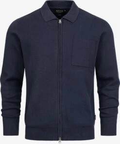 Indicode Jeans Vesten Gebreid Vest Muhlan Heren Donkerblauw