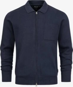 Indicode Jeans Vesten Gebreid Vest Muhlan Heren Navy