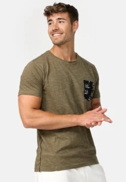 Indicode Jeans Blaine - T-Shirt Print - Grün -Indicode Jeans Verkoop 46dc34cb2532414188837052b5e6bffc