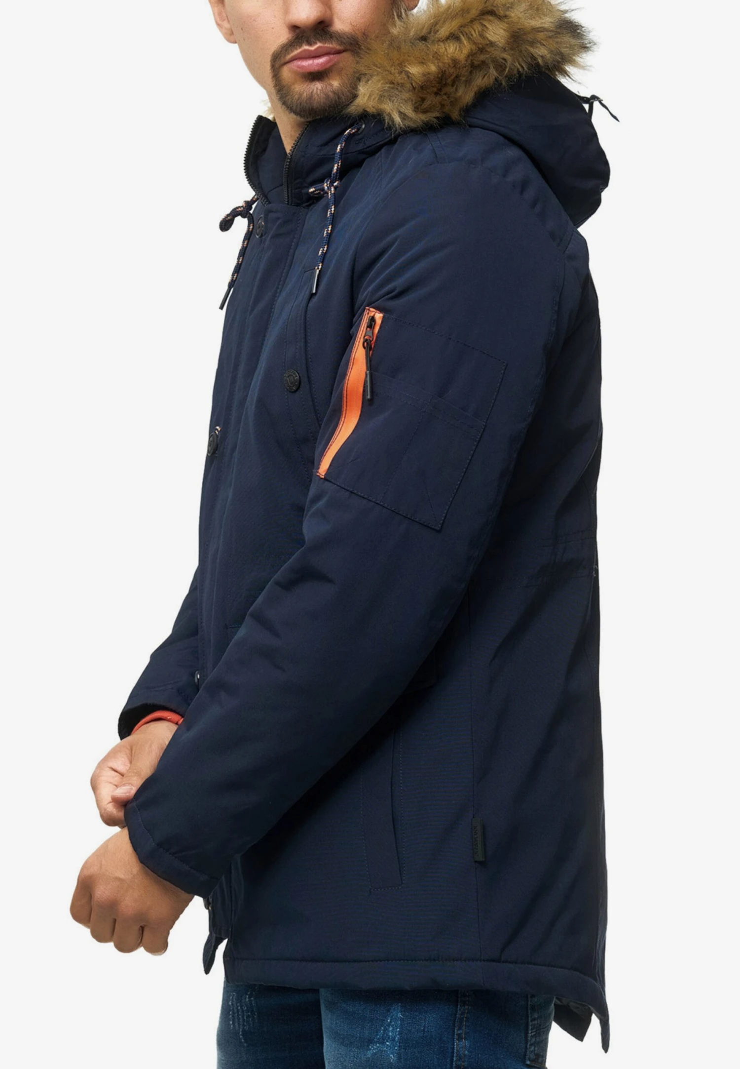 Indicode Jeans Parkas Winterparka Leicester Heren Navy 6 Indicode Jeans Parkas Winterparka Leicester Heren Navy - Image 6