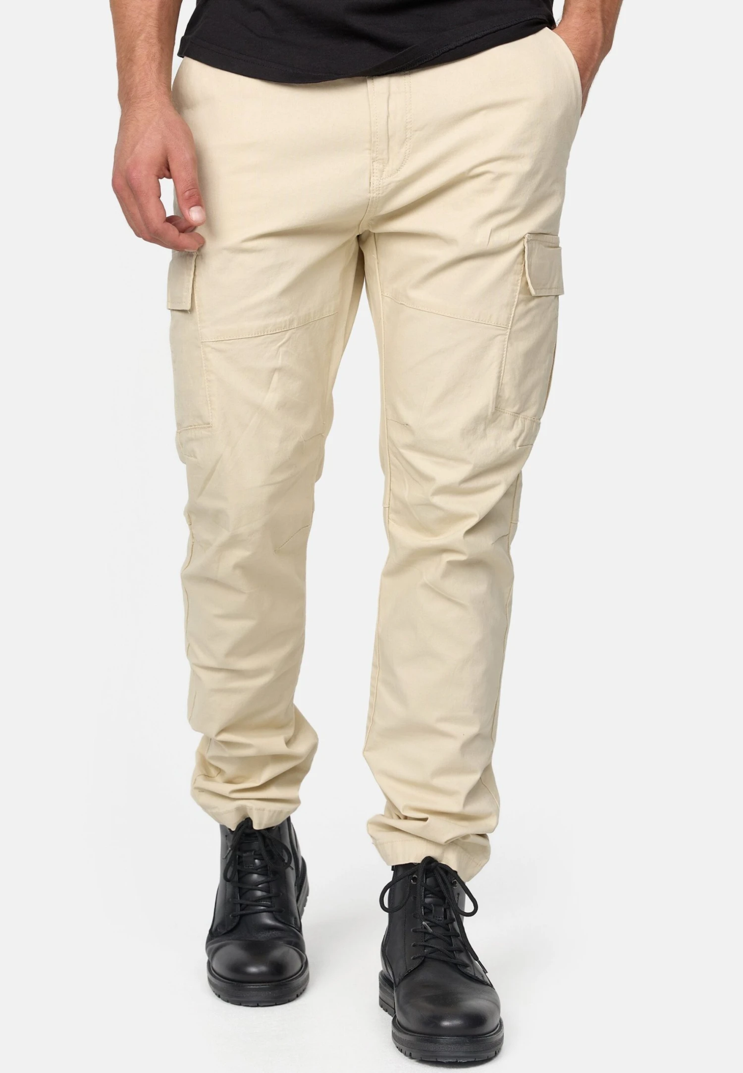 Indicode Jeans Cargobroek - Beige 1 Indicode Jeans Cargobroek - Beige