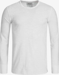 Indicode Jeans Longsleeves Shirt Willbur Heren Wit Gemêleerd