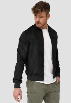 Indicode Jeans Leren Jassen Tussenjas Ibon Heren Zwart -Indicode Jeans Verkoop 498ba9656d4ef23447c1e78b9a3954b2