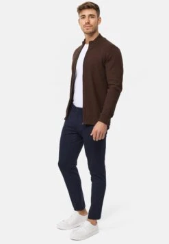 Indicode Jeans Lau - Sweater Met Rits - Dk Brown Mix -Indicode Jeans Verkoop 4afe349edd6b410d827339c5398baed8