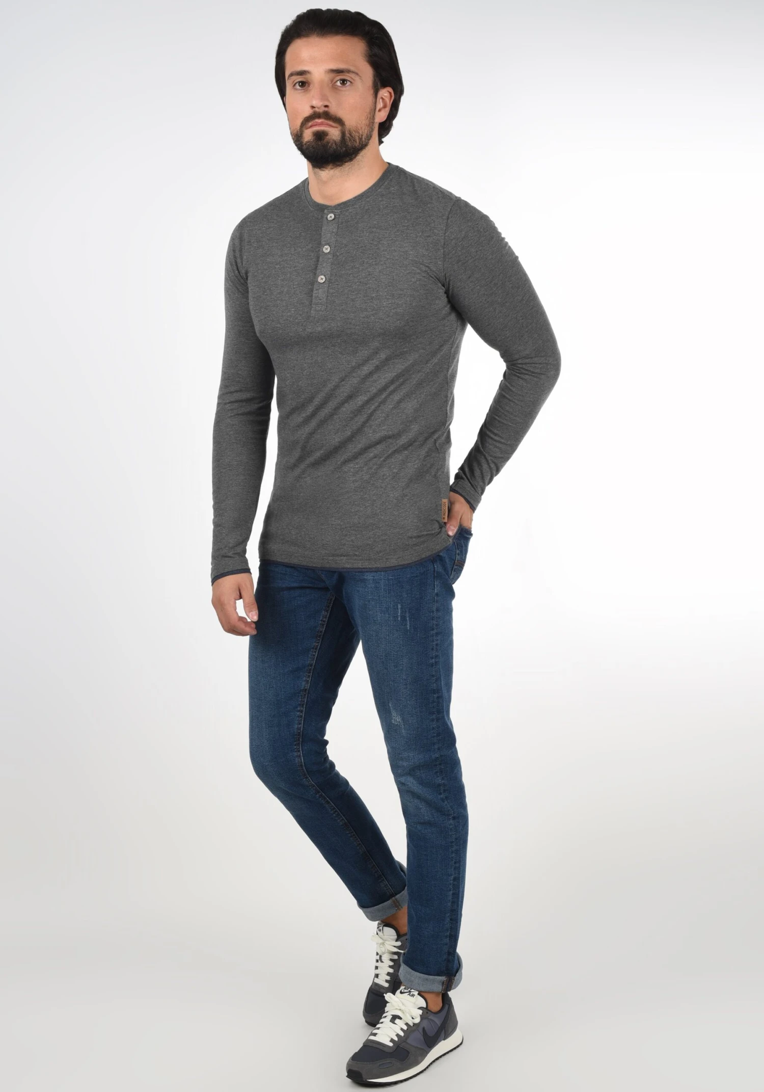 Indicode Jeans Idgifford - Longsleeve - Gray 2 Indicode Jeans Idgifford - Longsleeve - Gray - Image 2