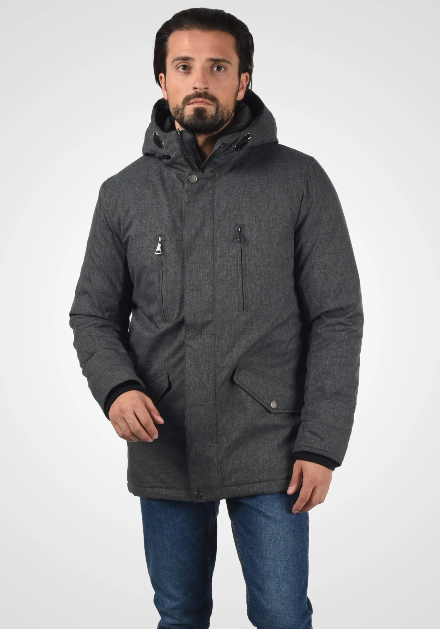 Indicode Jeans Parkas Winterparka Scipio Heren Grijs / Donkergrijs 2 Indicode Jeans Parkas Winterparka Scipio Heren Grijs / Donkergrijs - Image 2