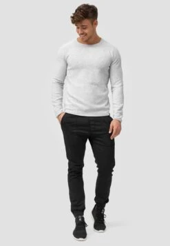 Indicode Jeans Crewneck Truien Trui Loakim Heren Wit Gemêleerd -Indicode Jeans Verkoop 4d259ab3b2506421977e0ee8ca462732