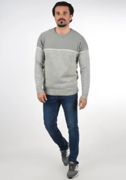 Indicode Jeans Crewneck Truien Trui Lynn Heren Grijs -Indicode Jeans Verkoop 4dab36471bd123c655f2bb46418552d7