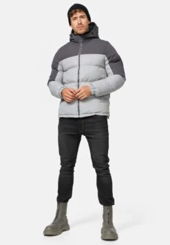 Indicode Jeans Winterjassen Winterjas Danix Heren Lichtgrijs / Donkergrijs -Indicode Jeans Verkoop 50ed8ff1d03908635e43b55807e6b38a
