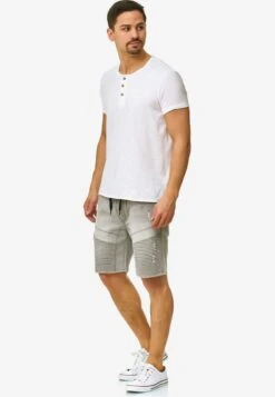 Indicode Jeans Denim Shorts Regular Jeans Ernest Heren Grijs -Indicode Jeans Verkoop 52f5a5a7f0c55e5e8c3b26c9fbb726ee