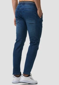 Indicode Jeans Pantalons Slimfit Broek Fabrizio Heren Blauw -Indicode Jeans Verkoop 538231307ec39195609158d34618f899