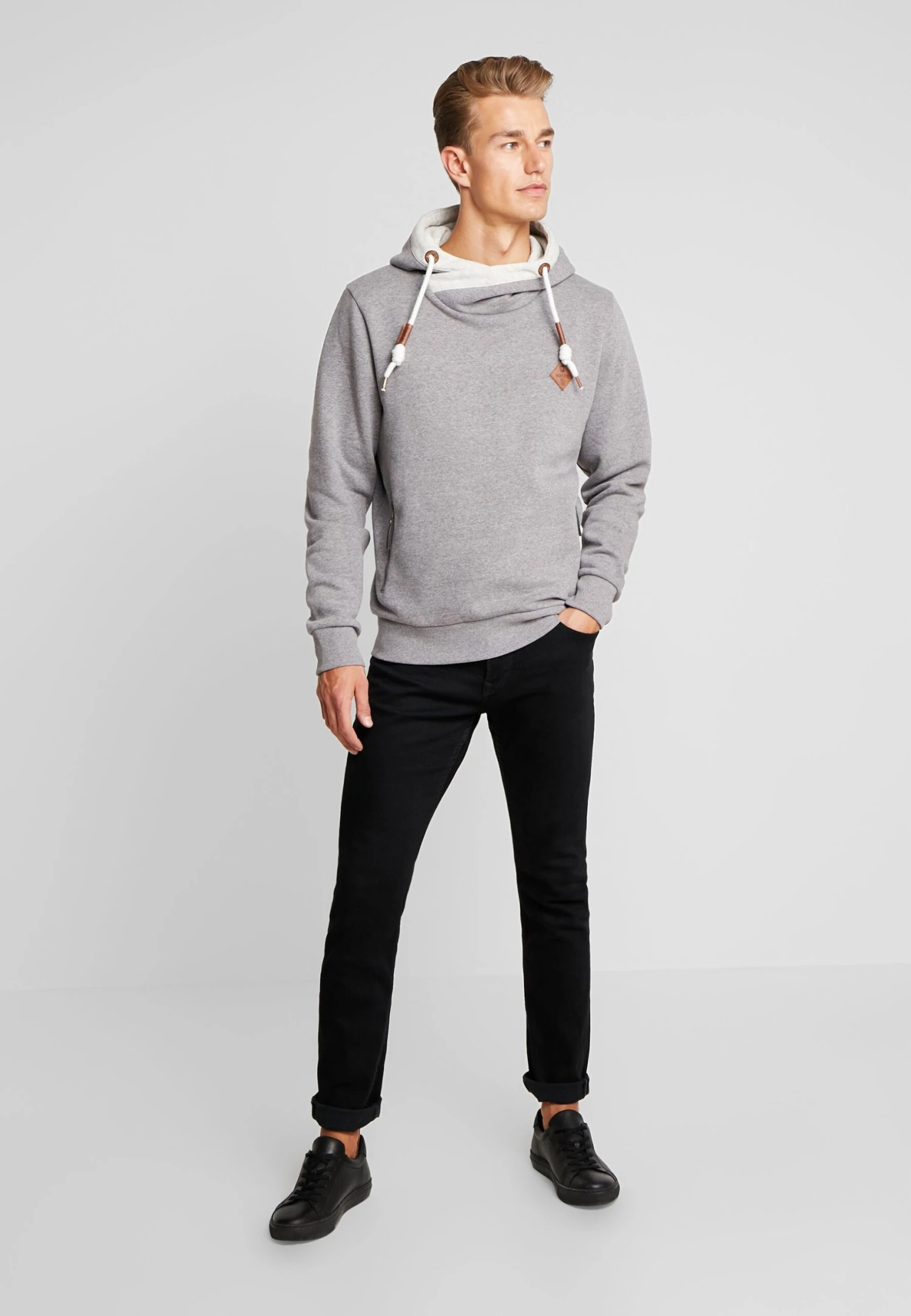 Indicode Jeans Batchelor - Hoodie - Grey Mix 2 Indicode Jeans Batchelor - Hoodie - Grey Mix - Image 2
