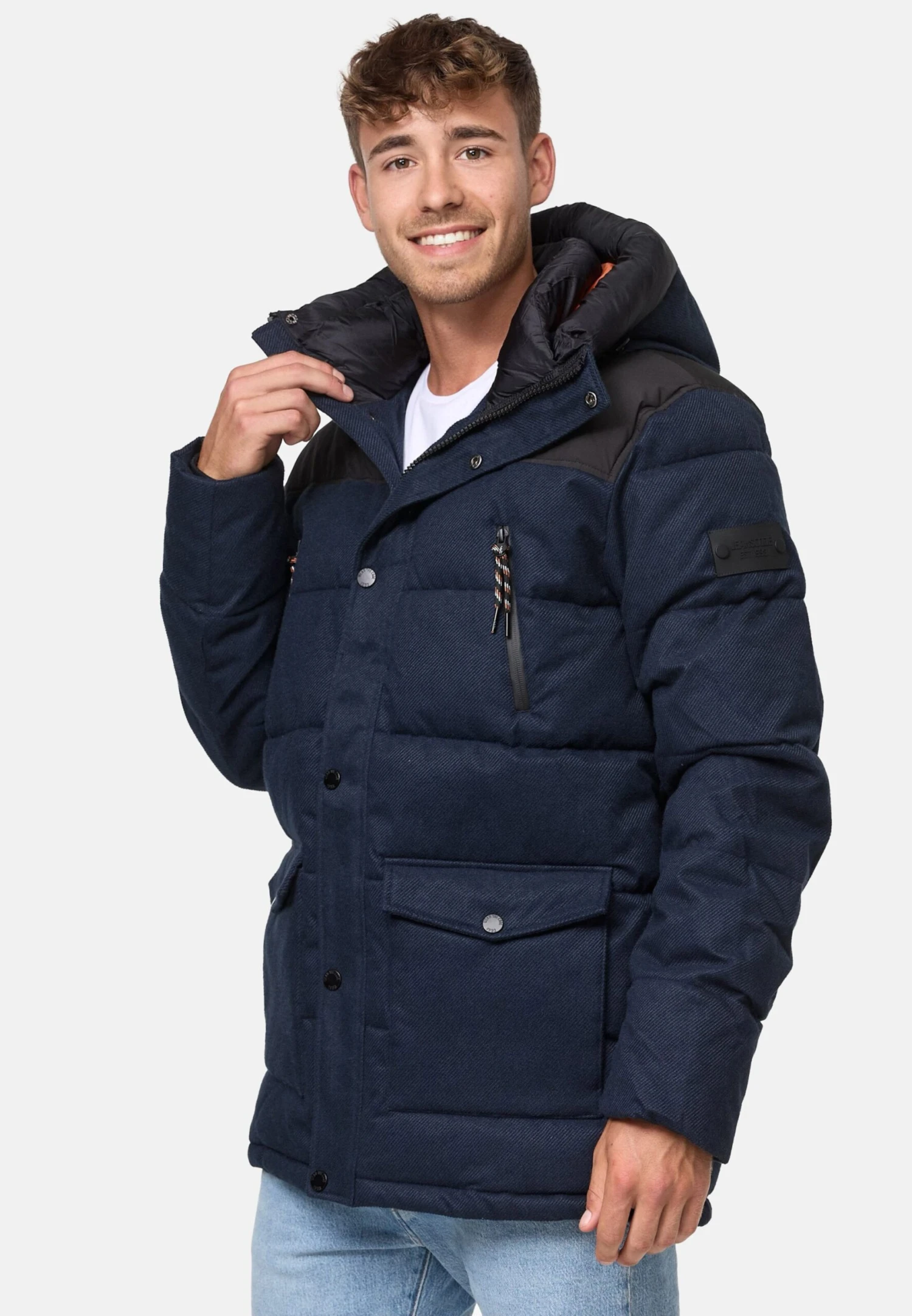 Indicode Jeans Winterjassen Winterjas Krem Heren Navy 5 Indicode Jeans Winterjassen Winterjas Krem Heren Navy - Image 5