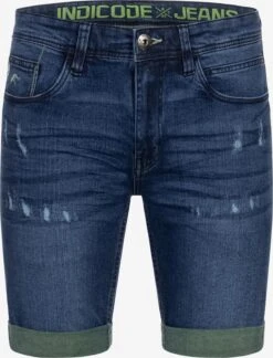 Indicode Jeans Denim Shorts Regular Jeans Zalento Heren Blauw