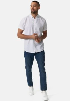 Indicode Jeans Kurzarm Bravida - Overhemd - Optical White