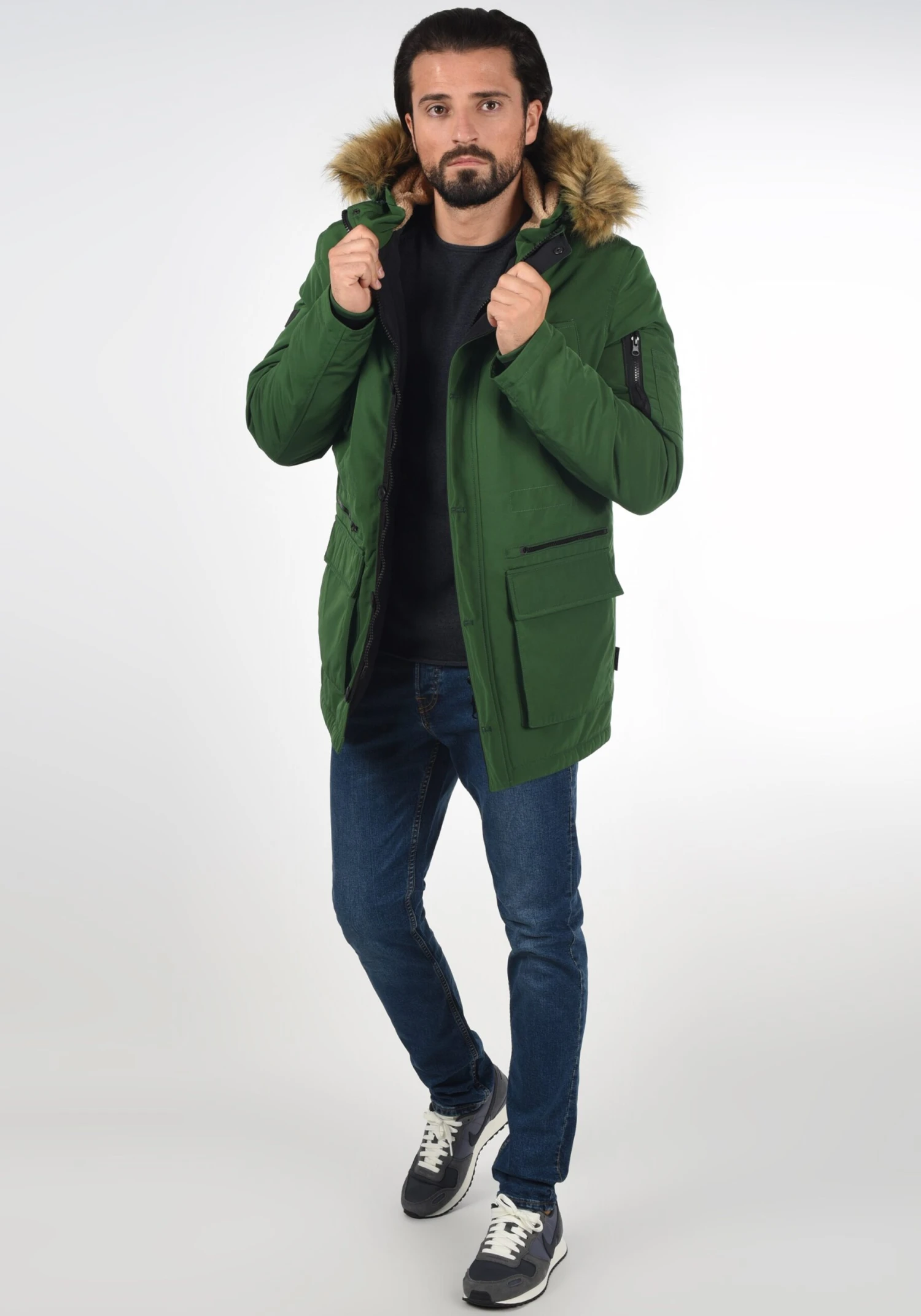 Indicode Jeans Parkas Winterparka Ruffy Heren Groen 3 Indicode Jeans Parkas Winterparka Ruffy Heren Groen - Image 3