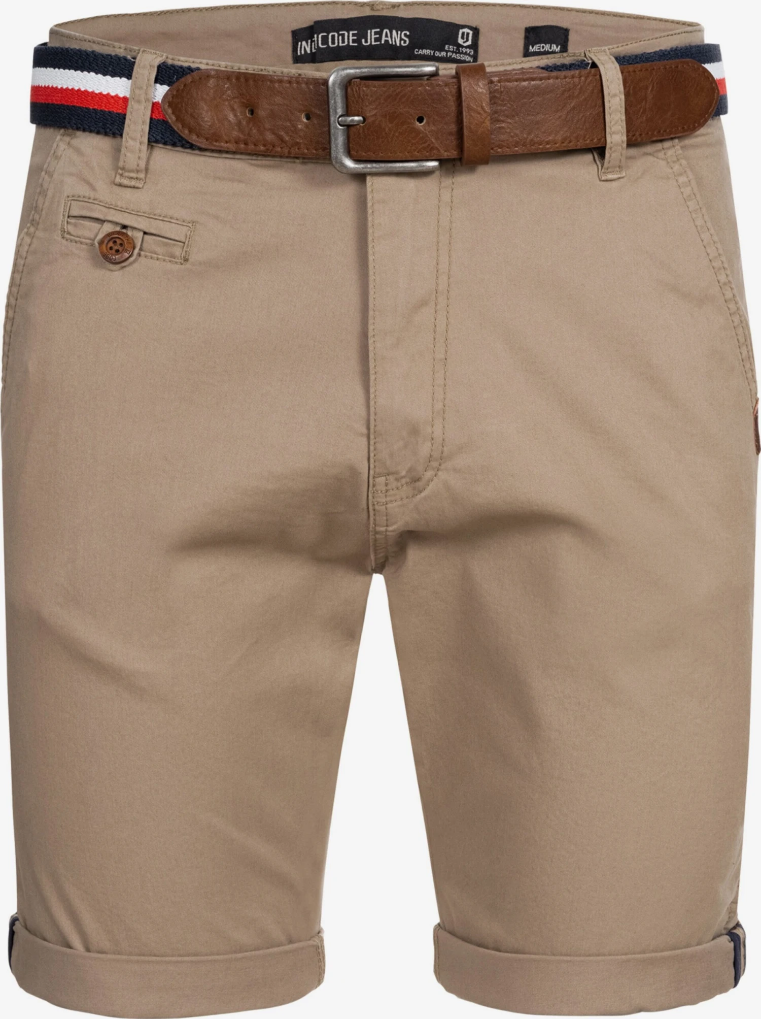 Indicode Jeans Chino Shorts Regular Chino Creel Heren Lichtbruin 1 Indicode Jeans Chino Shorts Regular Chino Creel Heren Lichtbruin