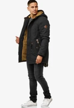 Indicode Jeans Parkas Winterparka Barge Heren Zwart Gemêleerd -Indicode Jeans Verkoop 59e8e6299dfc0add12c29c17b05b2185