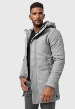 Indicode Jeans Parka - Lt Grey Mix