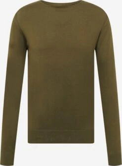 Indicode Jeans Crewneck Truien Trui Heren Olijfgroen