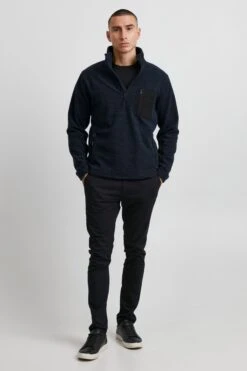 Indicode Jeans Coltruien Trui Heren Navy -Indicode Jeans Verkoop 5e30391345c31553f80af626e685f80e