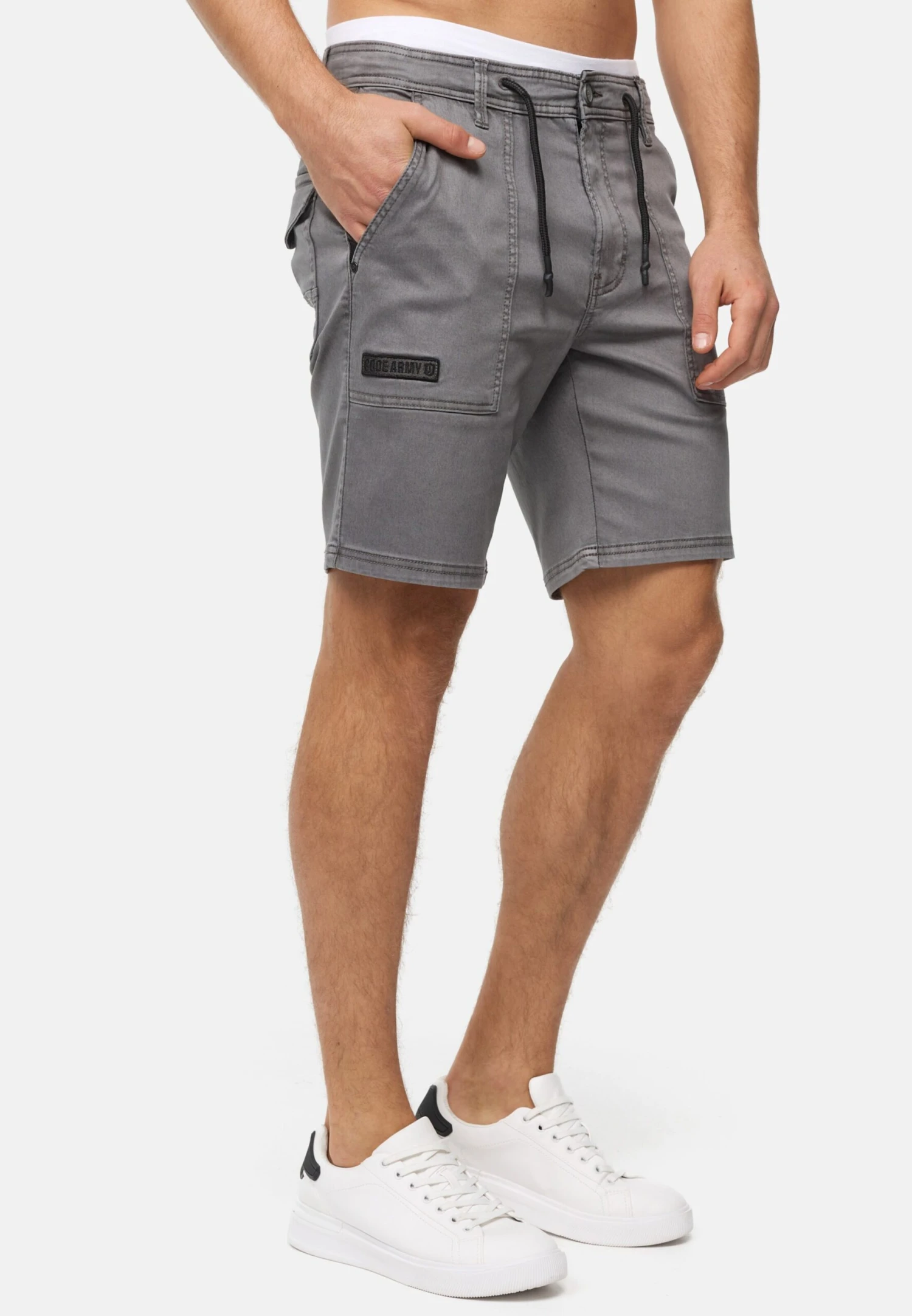 Indicode Jeans Shorts Regular Broek Diago Heren Grijs 5 Indicode Jeans Shorts Regular Broek Diago Heren Grijs - Image 5