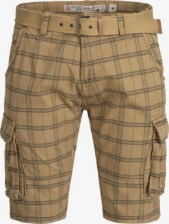 Indicode Jeans Cargo Shorts Regular Cargobroek Heren Mosterd